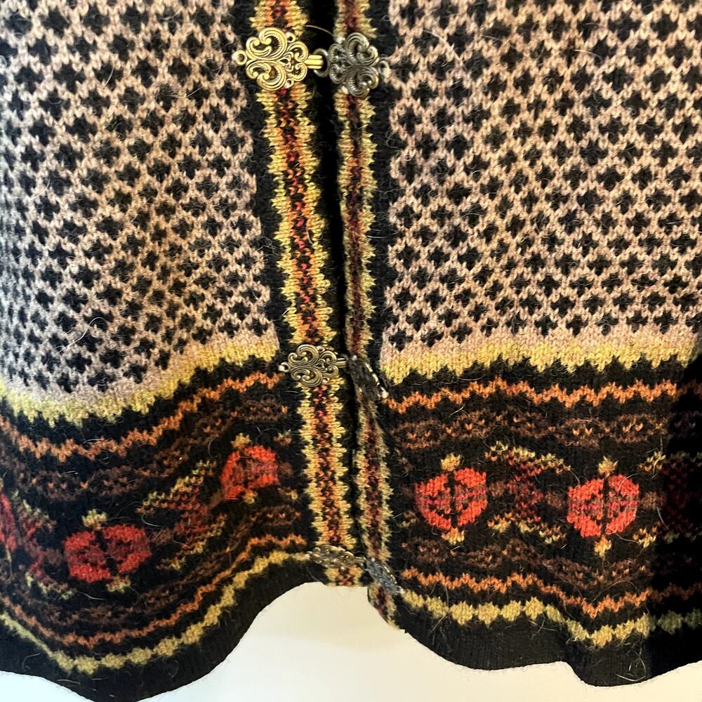VTG Cambridge Dry Goods Nordic Fair Isle 100% Wool Sweater Women's Large - Picture 7 of 12
